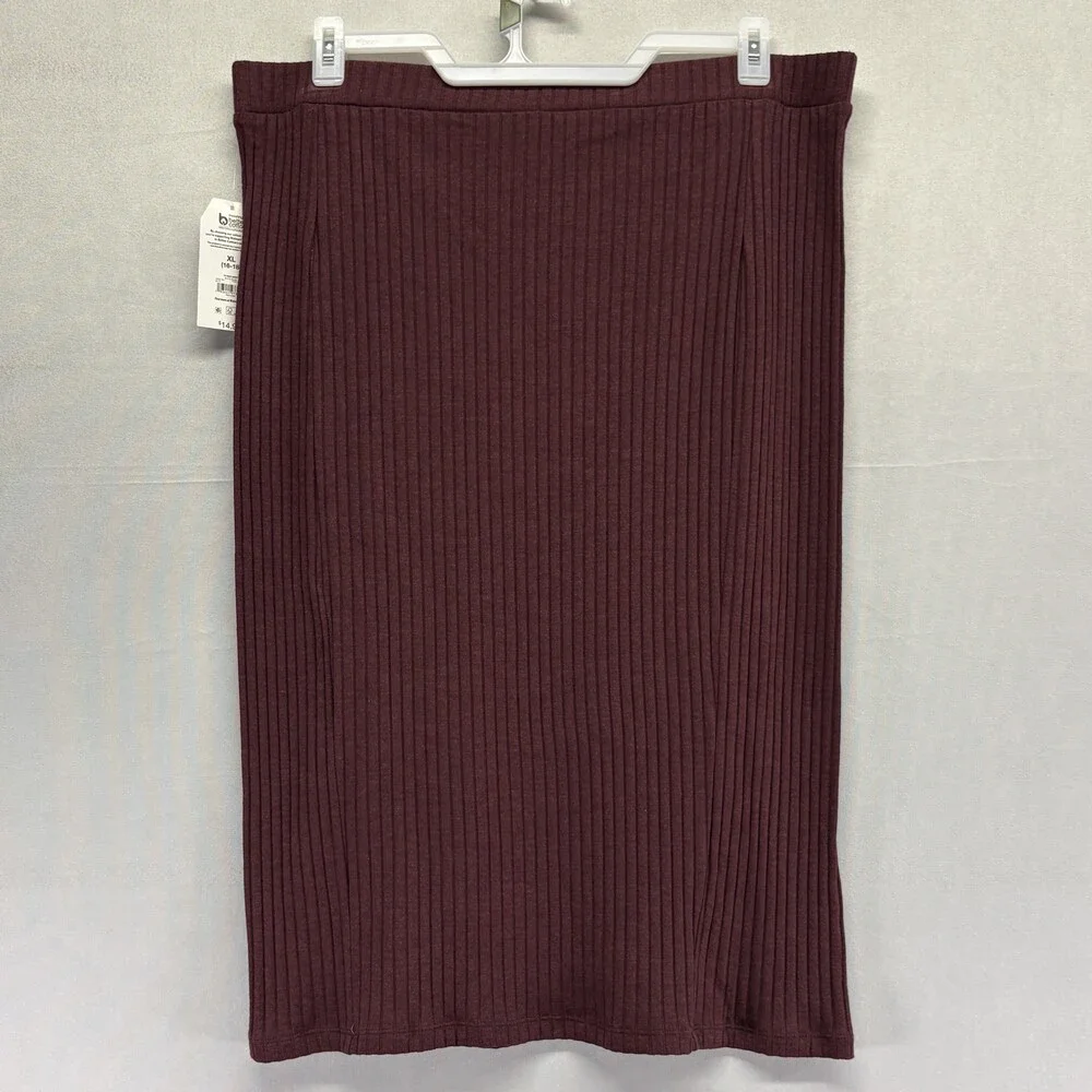 Time and Tru Women's Ribbed Knit Midi Skirt XL (16-18) NWT – Set of 3 Colors - Picture 5 of 13